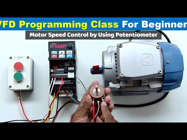 Learn How to Change Motor Speed by using VFD and Potentiometer @TheElectricalGuy