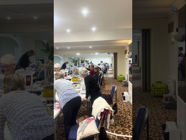 Busy at The 3 Amigos Baisingstoke retreat!! #patchwork #quilting #quiltingretreat #appliqué #sew