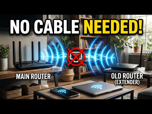 🚀 Boost WiFi Range for FREE! | Turn Old Router into Wireless WiFi Extender🔧📶(No Cable Needed!) 11.ai