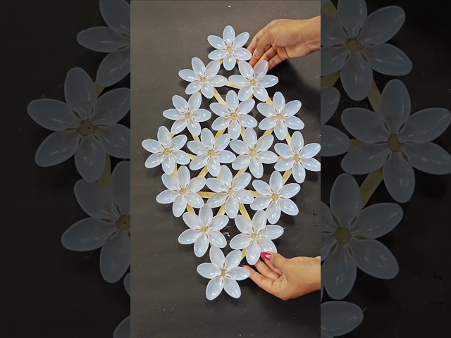 Amazing DIY plastic spoons wall decor ❤️ #diy #best #creative #walldecor #shorts