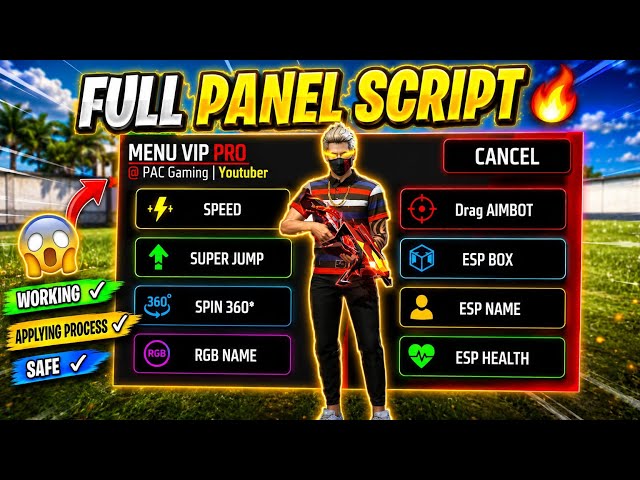 FULL PANEL SCRIPT 😱 Working Method + Applying Process 🔥| Free Fire Craftland