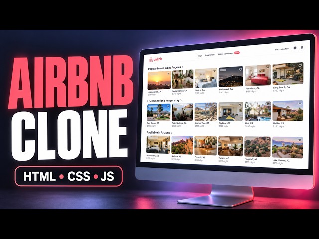Build the Airbnb Homepage from Scratch – HTML, CSS & JavaScript Tutorial