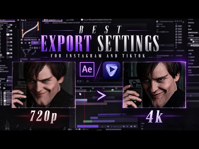 Best Export Settings for Instagram & TikTok in After Effects and Topaz  (free topaz settings)