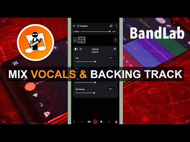 How to mix your vocals with a backing track in Bandlab 