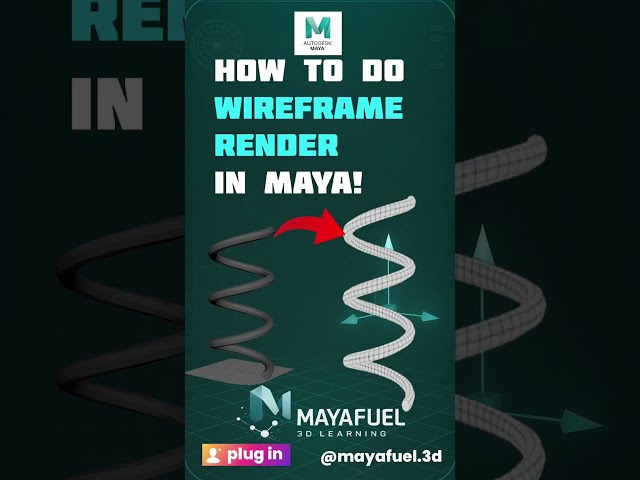 How to Render Wireframe in Maya 🔥 | Maya Tutorial