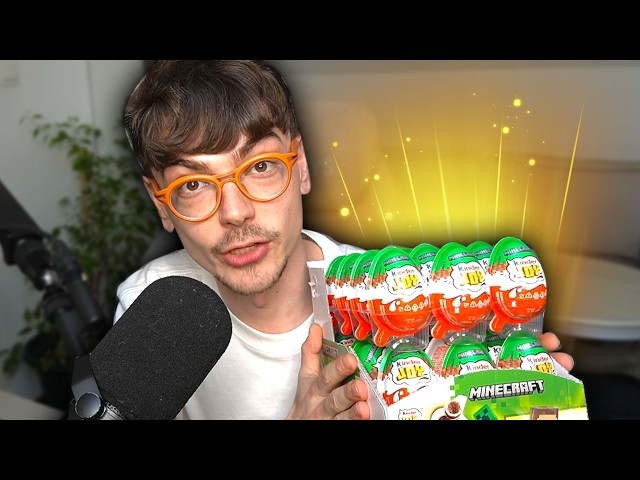 DID WE FIND ALL THE RARE FIGURES?! 😱 We're opening 24 Kinder Joy MINECRAFT Eggs!