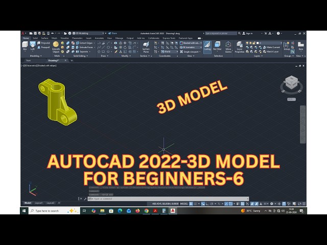 AUTOCAD 2022  3D MODEL FOR BEGINNERS - 6. 3D MODEL.