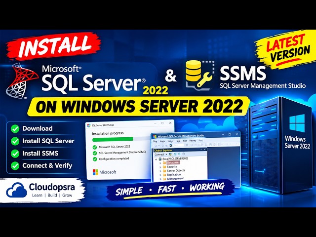 HOW TO INSTALL SQL SERVER 2022 + SSMS ON WINDOWS SERVER 2022 | COMPLETE STEP-BY-STEP GUIDE