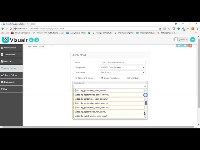 Create Data Model From Stored Procedure