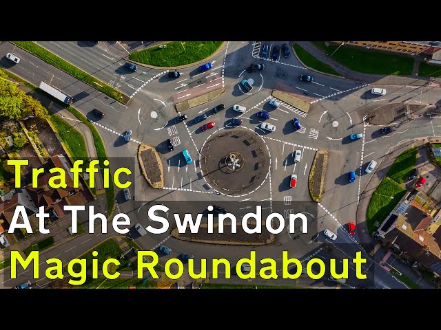 56 MINUTES of Traffic at the Swindon MAGIC ROUNDABOUT - Sleep, Relax, Meditate, Study, ASMR, BS