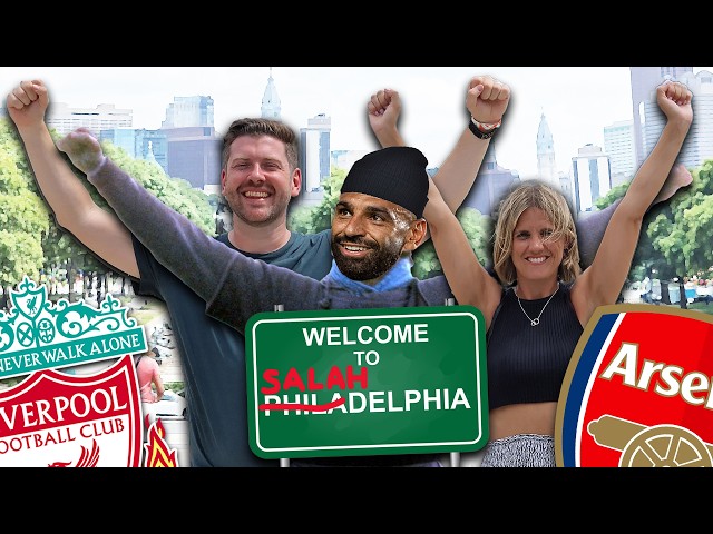 SALAH AND THE REDMEN TAKEOVER PHILLY! |  FOOTBALL TRAVEL VLOG PART 2  LIVERPOOL V ARSENAL
