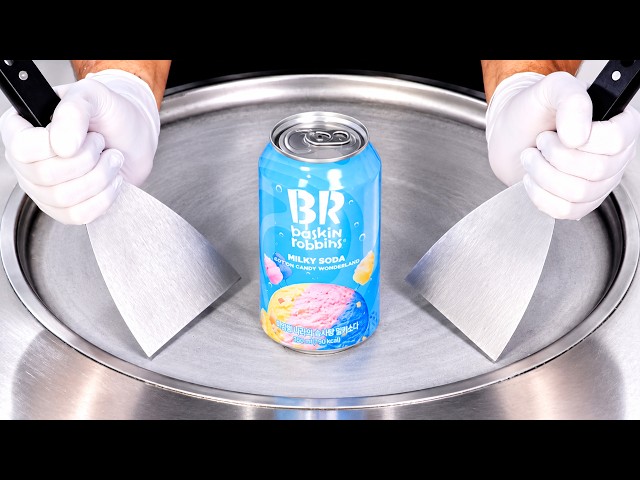 ASMR | Ice Cream Rolls - Baskin Robbins Cotton Candy Flavor