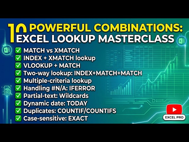 10 Powerful MATCH Combinations in Excel  Advanced Lookup Formulas & Tricks