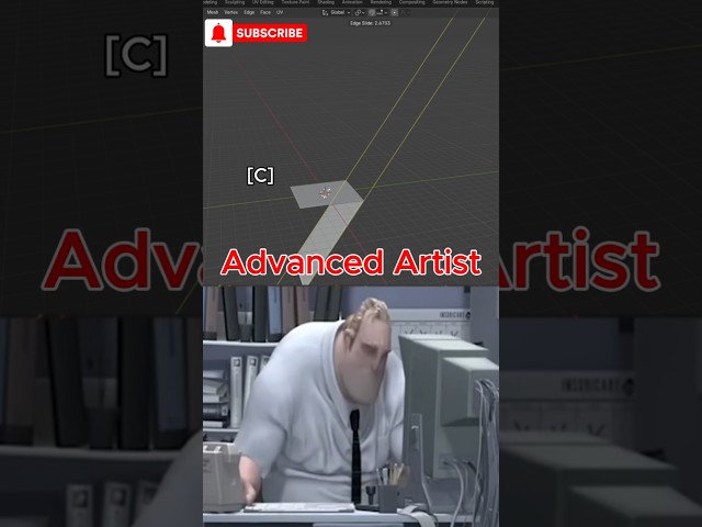 Beginners vs Advanced: Edge Slide #blender #b3d #3d