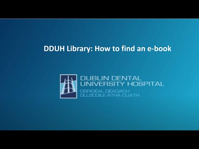 DDUH Library:  how to find an e book
