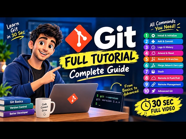 GIT COMPLETE GUIDE FOR BEGINNERS | Learn Git from ZERO to REAL-WORLD WORKFLOW