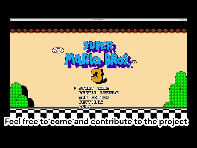 Collaborative Open-Source Game Development: Super Mario Bros. 3 in Python
