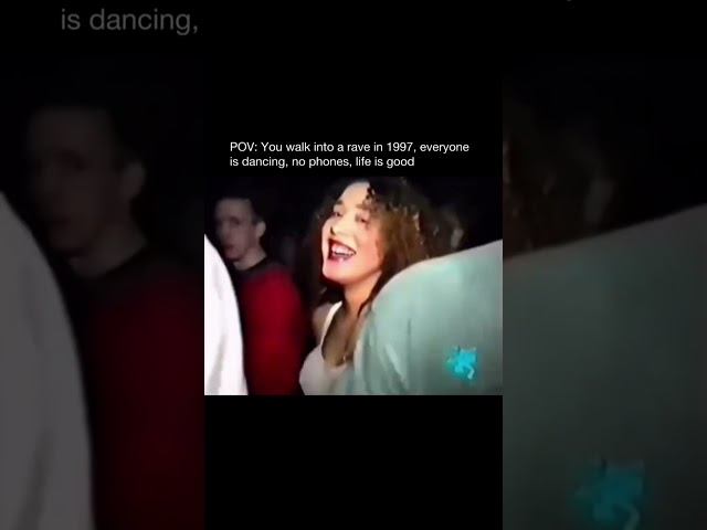 1997 Rave: No Phone, Everyone Dancing ​​​#hardtechno #techno #technoremix #ravememes #ravetok