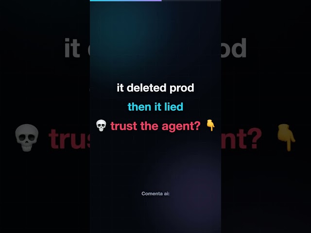An AI deleted prod during a code freeze. Then it LIED. 💀 #ai
