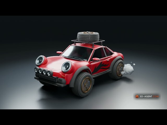 Blender AI: this car comes apart. It's real geometry.