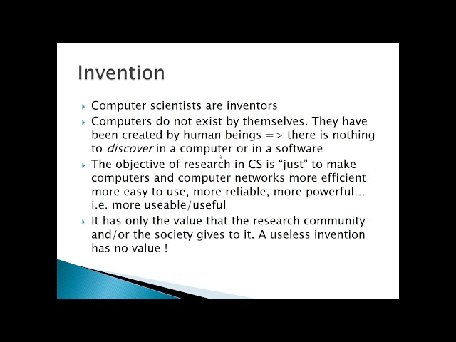 Research in Computer Science: Discovery vs Invention in Research