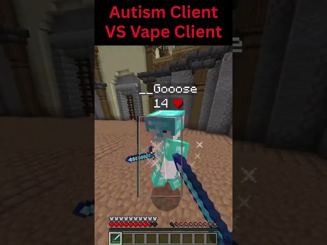 Autism Client vs Vape Client #minecraftclient
