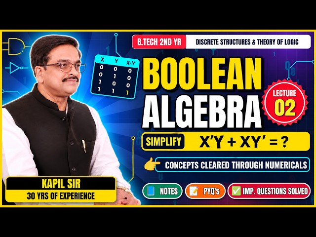 Boolean Algebra | Discrete Structure & Theory of Logic | Lecture 2 | B.Tech 2nd Year