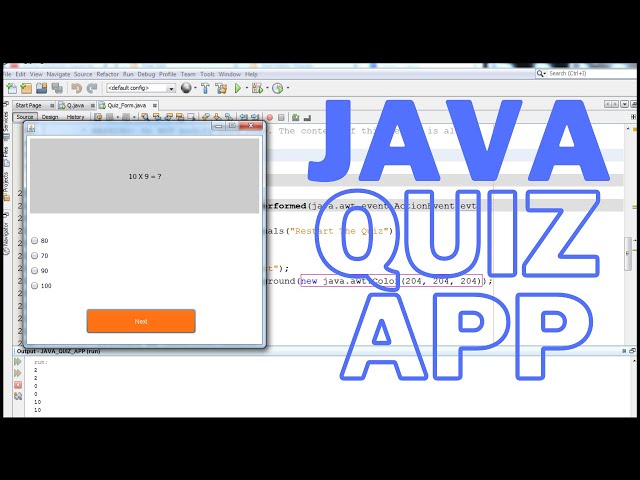 Java Project Tutorial -  How To Create a Quiz Program In Java NetBeans