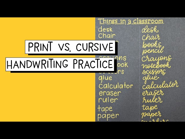 Practice Improving Your Handwriting // Beautiful Print and Cursive List // Clean Satisfying Writing