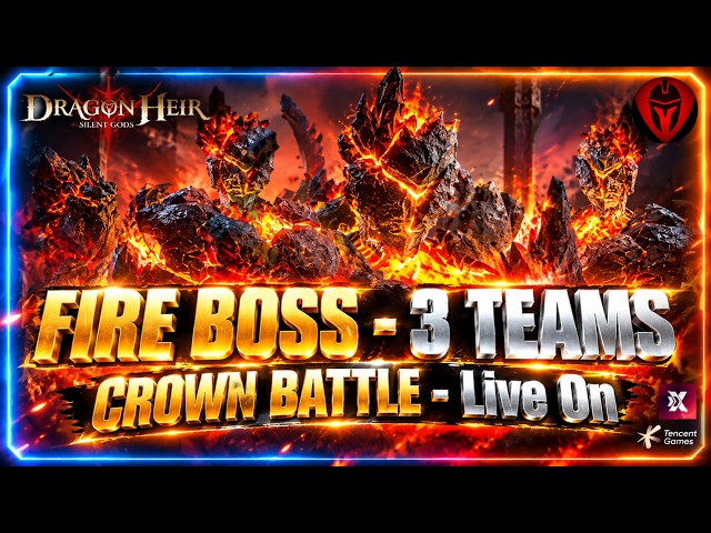 🔥 Fire Crown Battle LAST DAY - 3 Teams Live On Code: SKYASTERIX | Dragonheir: Silent Gods