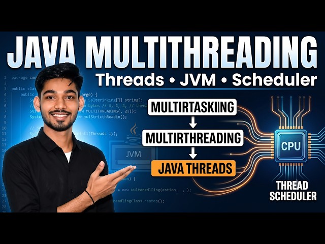 Java Multithreading Explained from Basics | Multitasking, Threads, JVM & Thread Scheduler