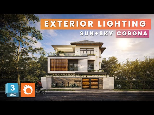Exterior Lighting in 3ds Max + Corona | Sun & Sky Setup