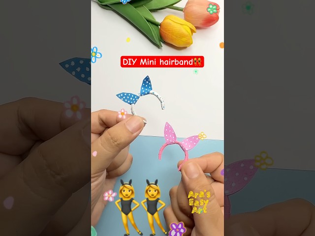 👯‍♀️DIY Doll hairband Easy Craft @ArasEasyArt #viral #miniature #hairband #diy