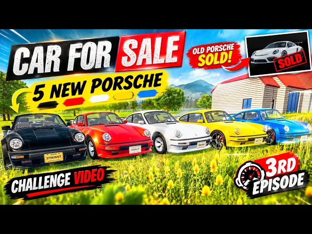 I SOLD My Porsche… Then Bought 5 MORE! 😱 | Car For Sale Challenge #3danimation