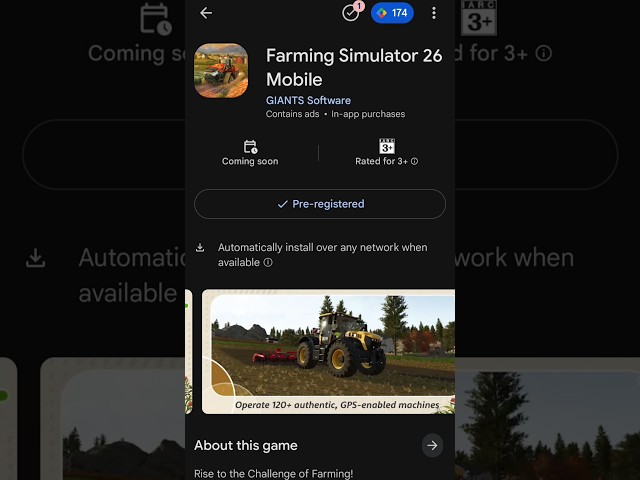 Farming Simulator 26 mobile is coming soon