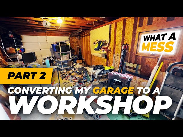 Turning My GARAGE into a WORKSHOP - PART 2 #diyprojects #garageworkshop