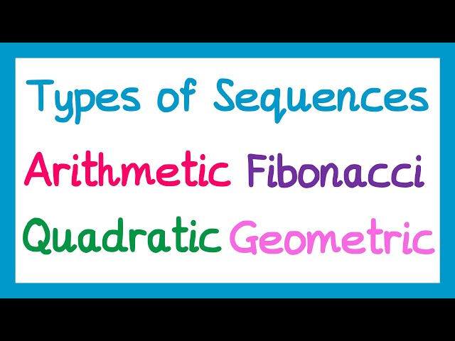 Types of Sequences - GCSE Maths