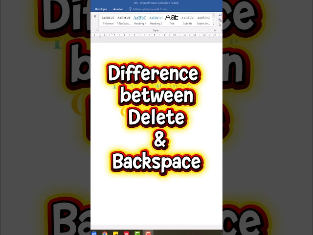 Backspace vs Delete  | Difference You Must Know! #Shorts