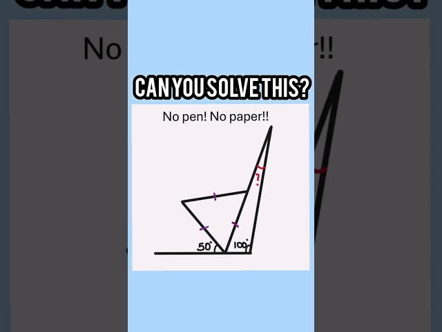 Can you solve this before the time runs out? #YouTubeShorts#Shorts#Reels#TikTokMath#EducationalShort