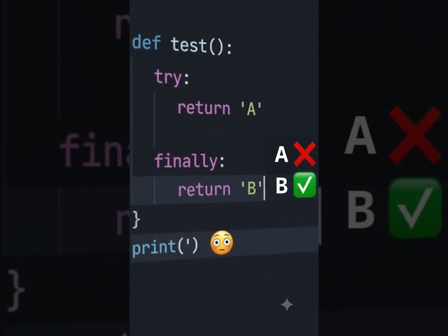 Python Just Ignored Your return! 😳🐍 | Python Interview Trap
