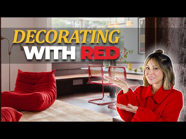 How to Decorate with Red WITHOUT It Looking Cheap or Intense | Julie Khuu