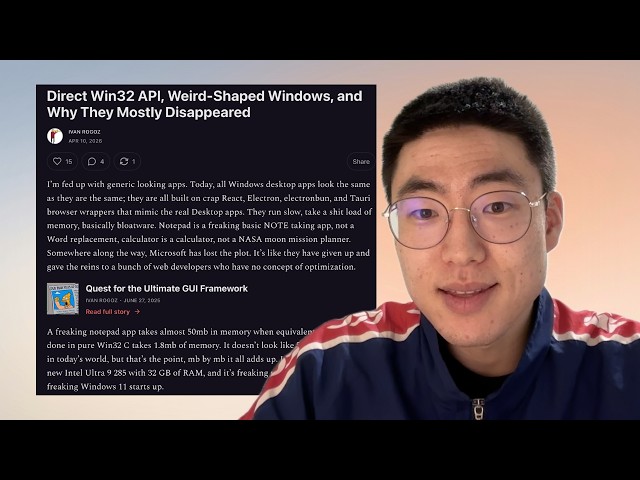 Direct Win32 API, Weird-Shaped Windows, and Why They Mostly Disappeared