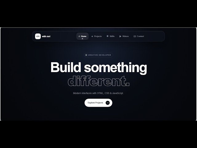 I Built a Unique Magnetic Navbar with HTML, CSS & JavaScript 🚀