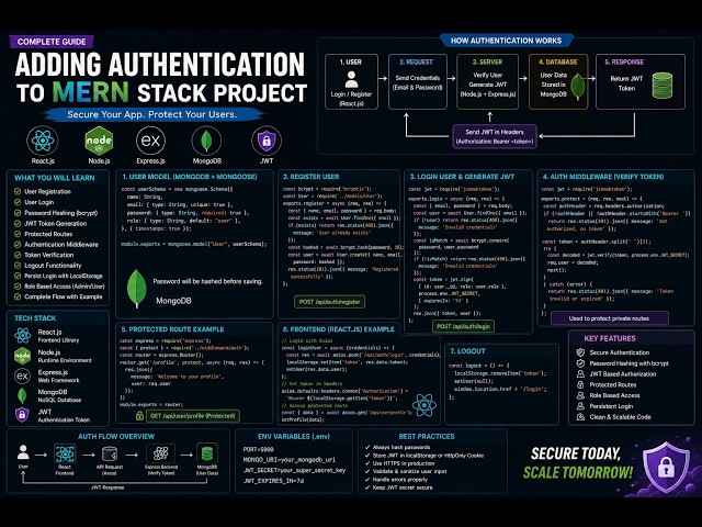 MERN Stack Authentication | JWT Login, Registration & Protected Routes | Complete Tutorial (2026)