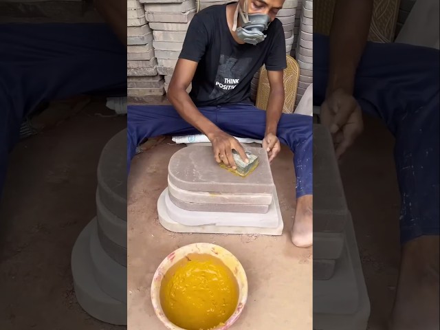 Why Do They Paint This Yellow Paste on Stone? 🤯 | #shorts