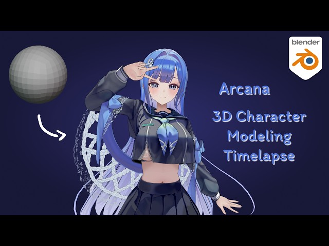 [Blender] 3D Character Modeling [Timelapse] [Arcana]