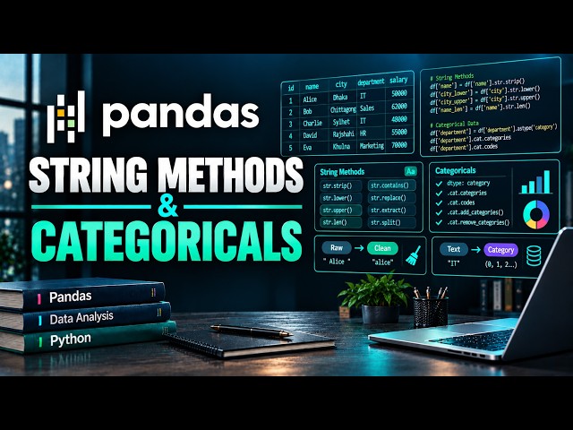 Pandas String Methods & Categoricals | Module 05: Regex & Memory Optimization