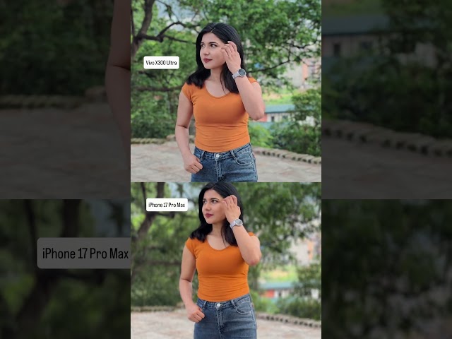 iPhone 17 Pro Max Vs Vivo X300 Ultra Portrait Video Comparison! #shorts