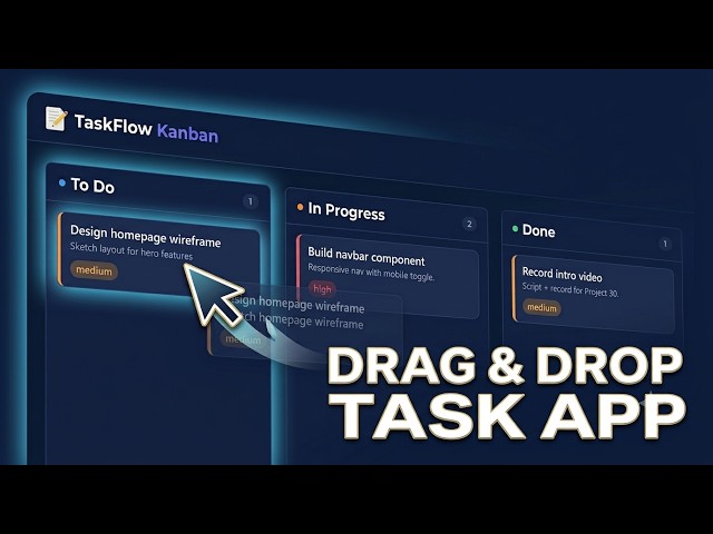 Build a Drag & Drop Kanban Board with JavaScript | JS Project #30
