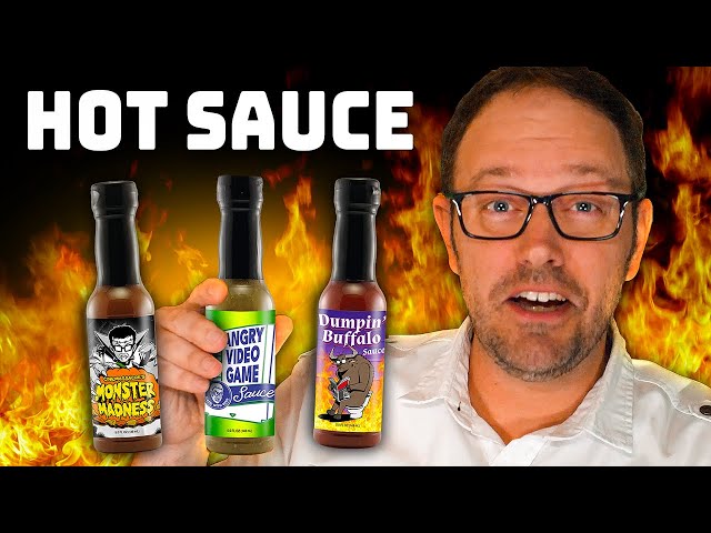 Trying my NEW Cinemassacre Hot Sauce!!